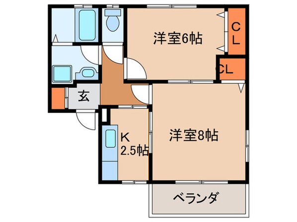 リーフレジデンス西館の物件間取画像